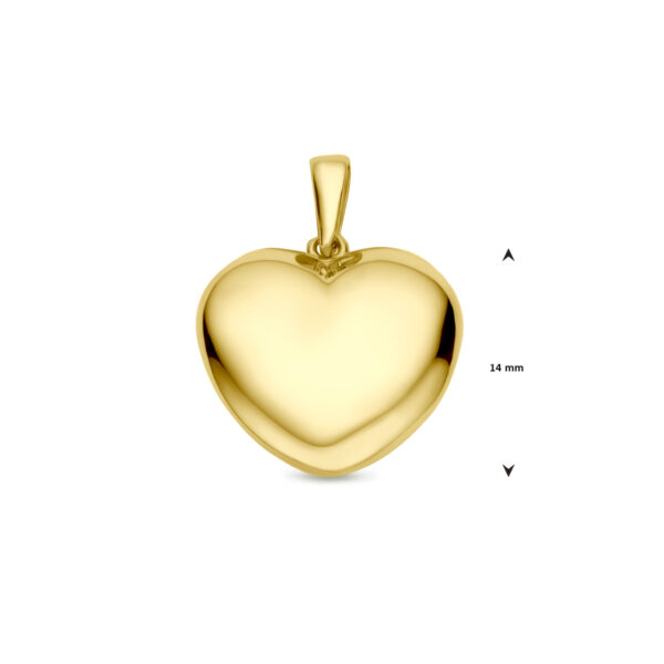 hanger hartje 19 mm 14K geelgoud - Afbeelding 4