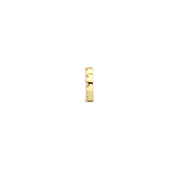 hanger hartje diamant 0.04ct h si 5 mm 14K geelgoud - Afbeelding 3