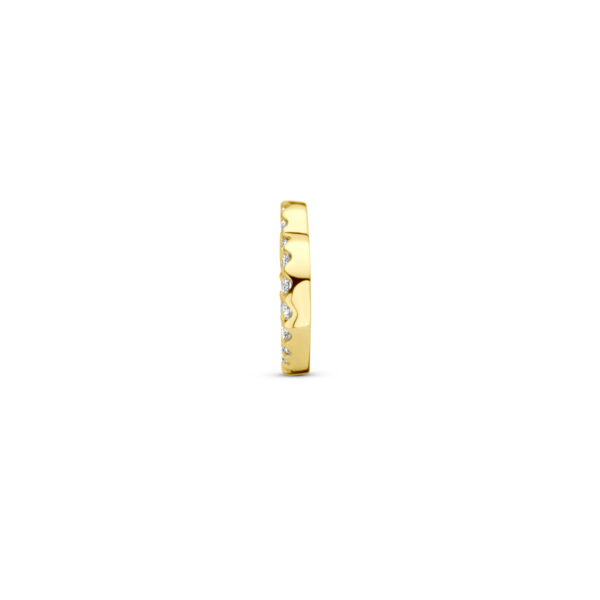 hanger hartje diamant 0.06ct h si 7 mm 14K geelgoud - Afbeelding 3