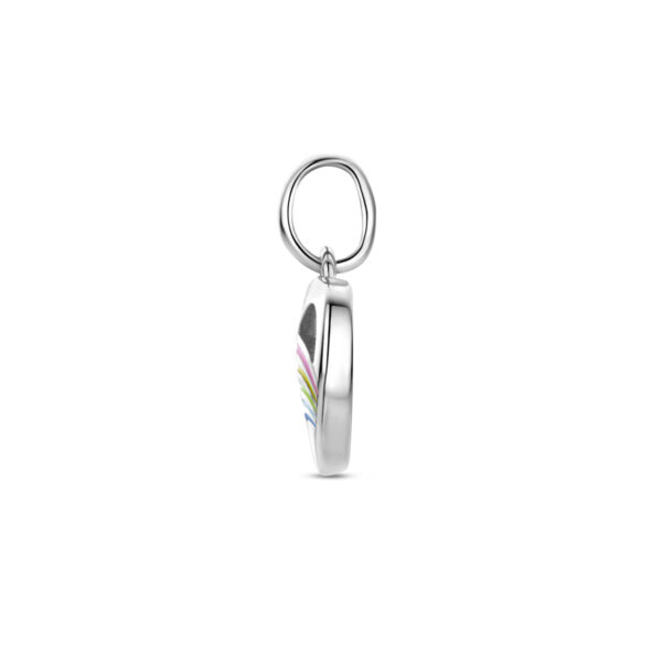hanger hartje emaille zilver gerhodineerd - Afbeelding 3