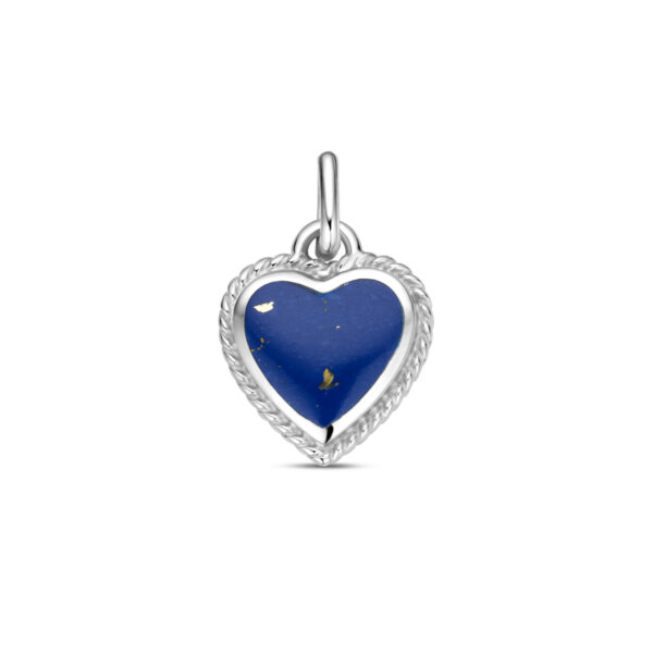 hanger hartje lapis zilver gerhodineerd