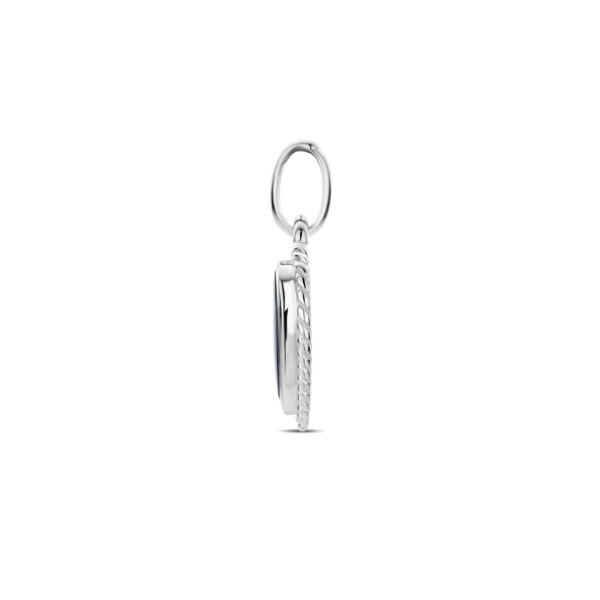 hanger hartje onyx zilver gerhodineerd - Afbeelding 3
