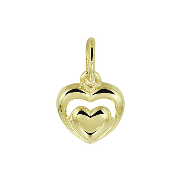 hanger hartjes 14K geelgoud