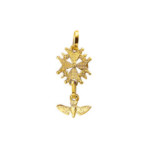 hanger hugenoot kruis massief 14K geelgoud