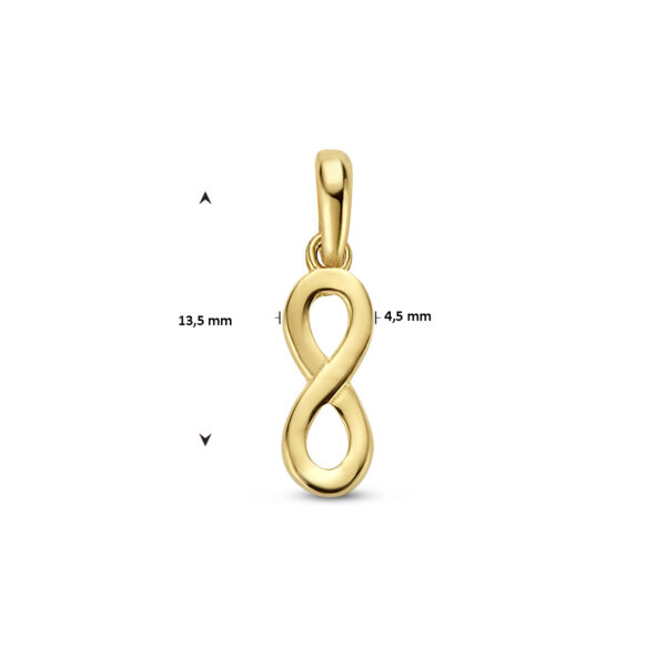hanger infinity 14K geelgoud - Afbeelding 4