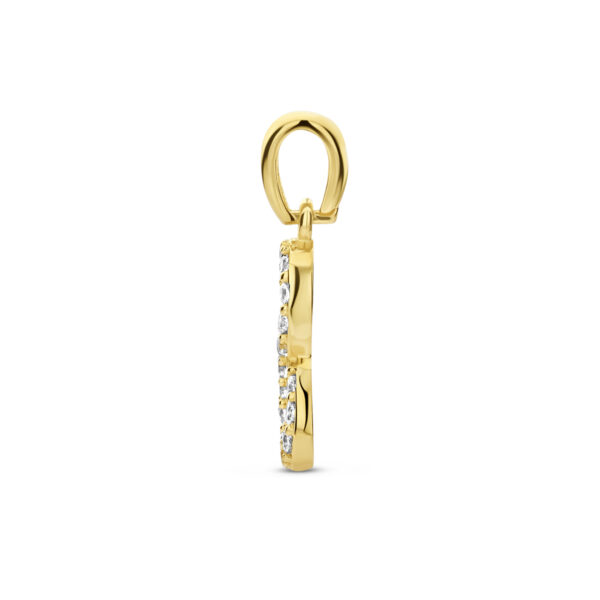 hanger infinity zirkonia 14K geelgoud - Afbeelding 3