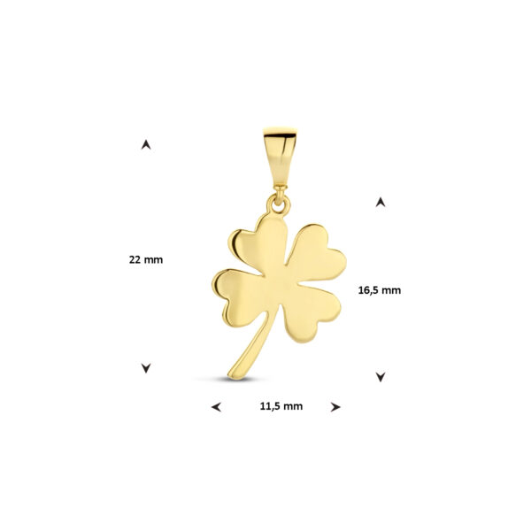 hanger klaver 14K geelgoud - Afbeelding 4