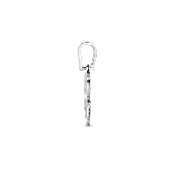 hanger klaver gediamanteerd 16 mm zilver gerhodineerd - Afbeelding 3