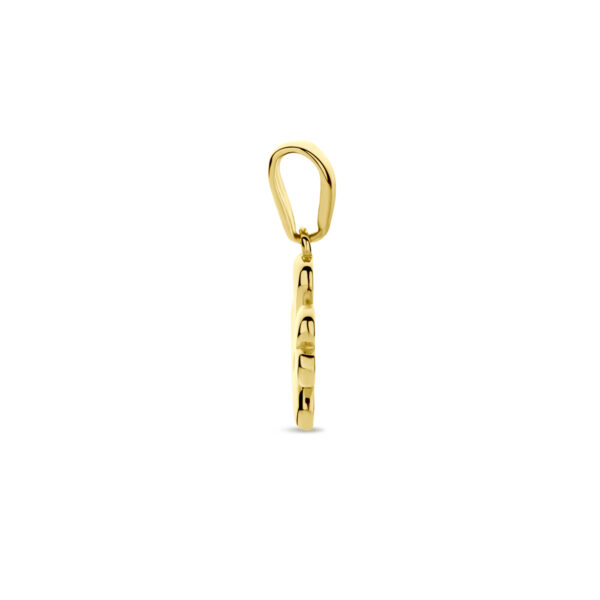 hanger klavertje 16 mm 14K geelgoud - Afbeelding 3