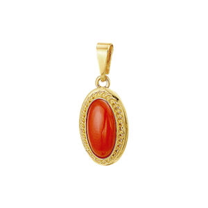 hanger koraal 14K geelgoud