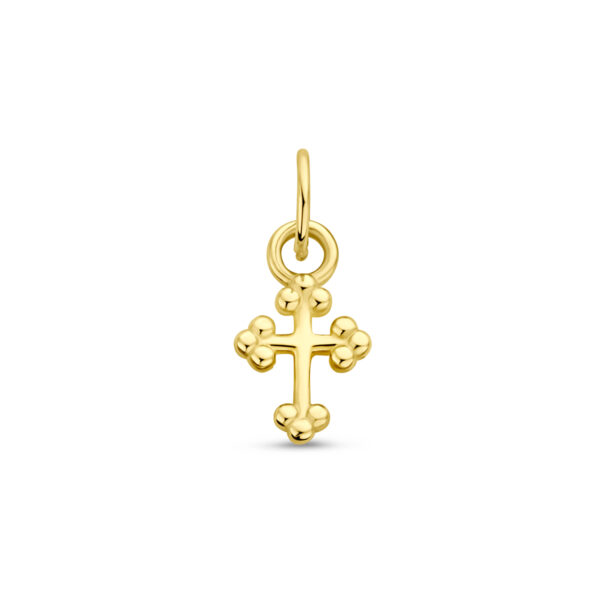 hanger kruis 12 mm 14K geelgoud