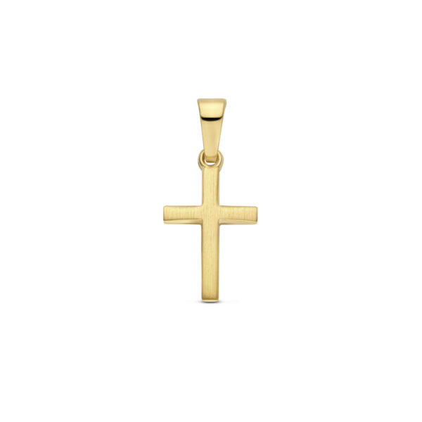 hanger kruis 13 mm 14K geelgoud