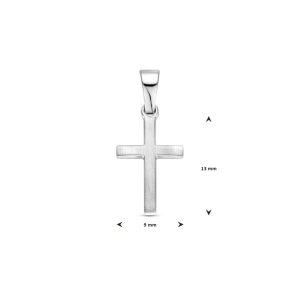 hanger kruis 13 mm zilver gerhodineerd - Afbeelding 4