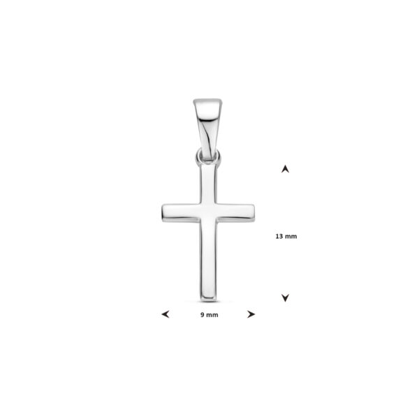 hanger kruis 13 mm zilver gerhodineerd - Afbeelding 4