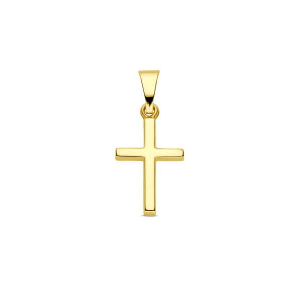 hanger kruis 14,5 mm 14K geelgoud