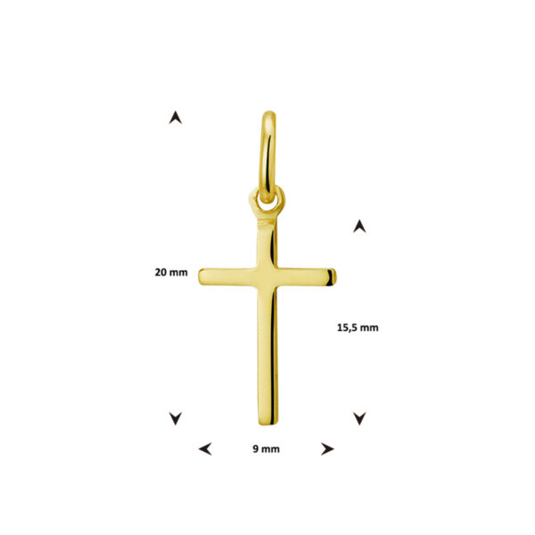 hanger kruis 14K geelgoud - Afbeelding 3