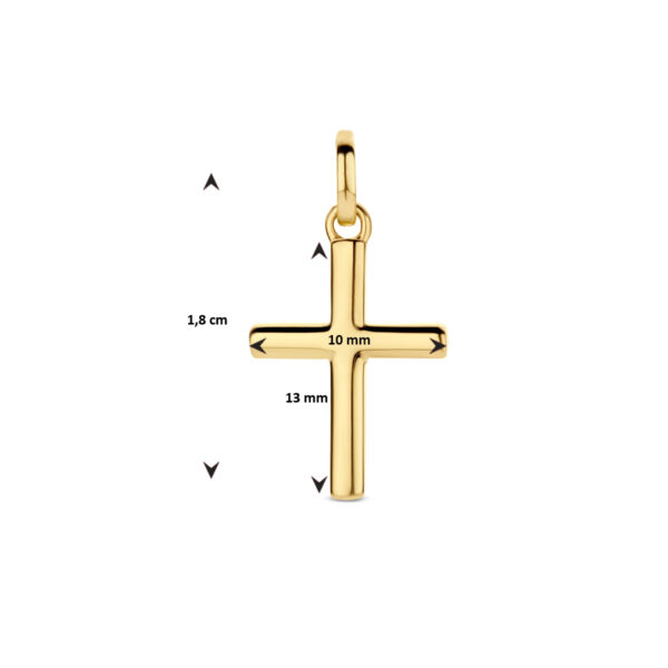 hanger kruis 14K geelgoud - Afbeelding 4