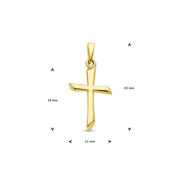 hanger kruis 14K geelgoud - Afbeelding 4