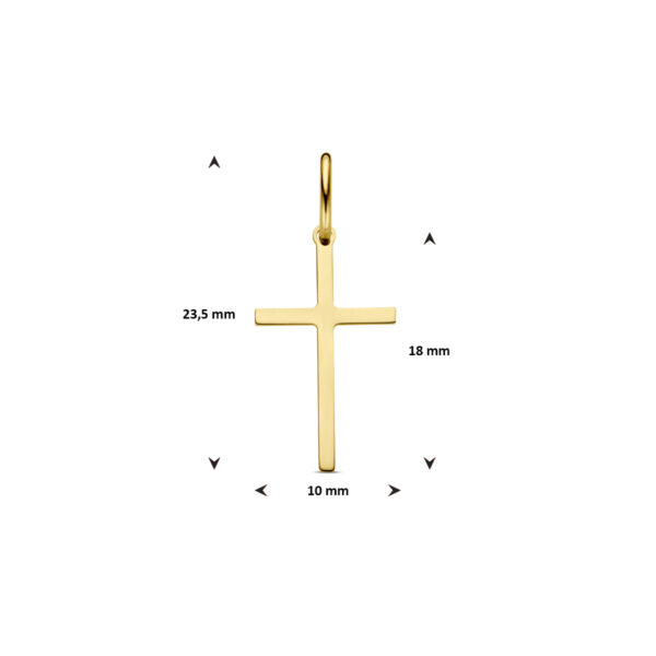 hanger kruis 14K geelgoud - Afbeelding 4