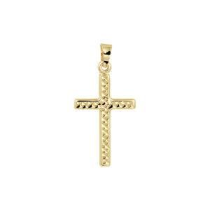 hanger kruis gediamanteerd 14K geelgoud
