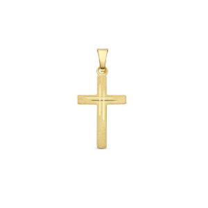 hanger kruis gediamanteerd 14K geelgoud