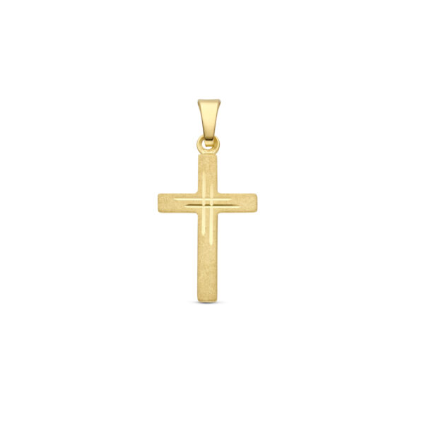 hanger kruis gediamanteerd 14K geelgoud