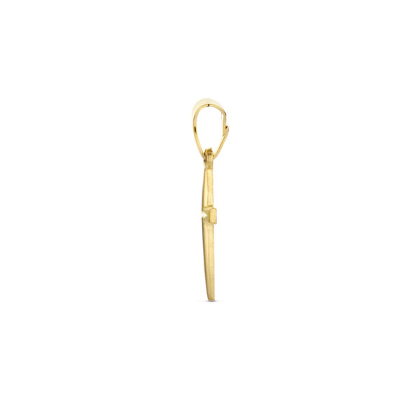 hanger kruis mat gediamanteerd 13 mm 14K geelgoud - Afbeelding 3