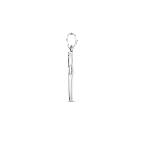 hanger kruis poli/mat gediamanteerd 20 mm zilver gerhodineerd - Afbeelding 3