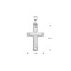 hanger kruis poli/mat gediamanteerd 20 mm zilver gerhodineerd - Afbeelding 4