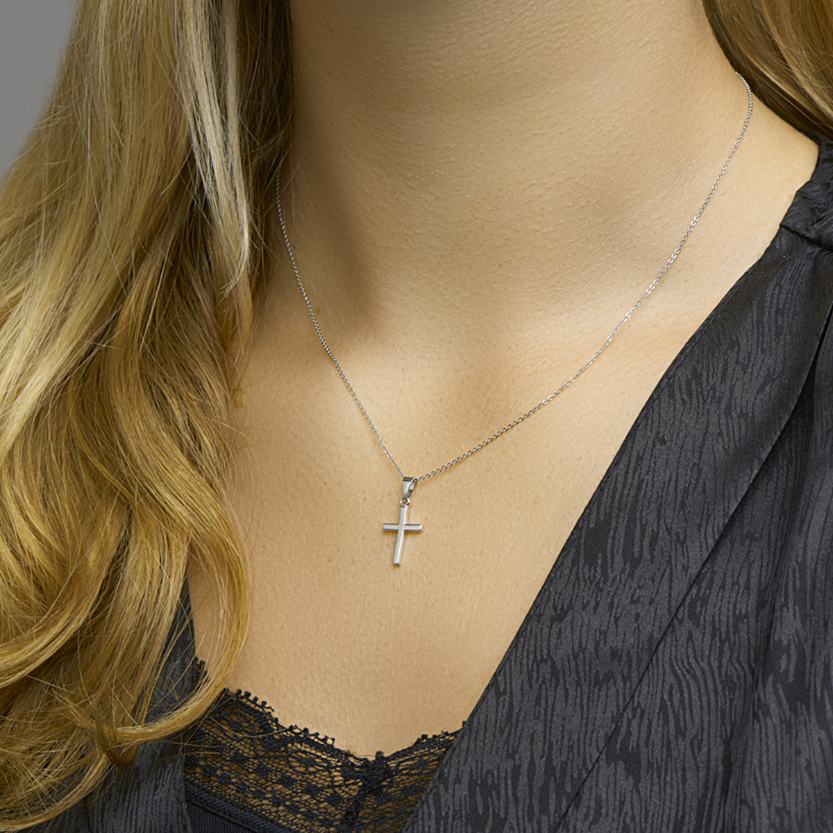 hanger kruis zilver gerhodineerd - Afbeelding 2