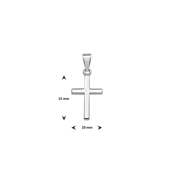 hanger kruis zilver gerhodineerd - Afbeelding 3