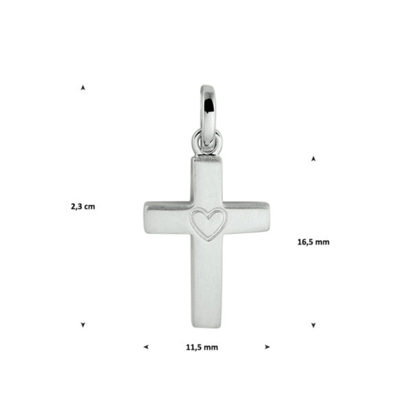 hanger kruis zilver gerhodineerd - Afbeelding 3