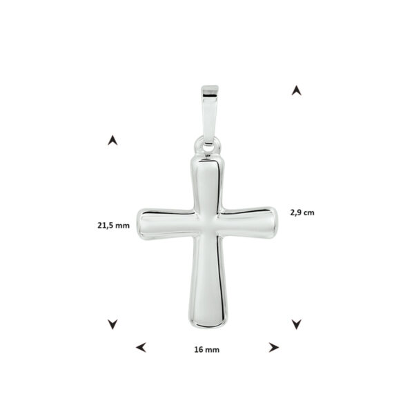 hanger kruis zilver gerhodineerd - Afbeelding 3