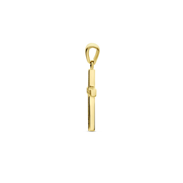 hanger kruis zirkonia 14K geelgoud - Afbeelding 3