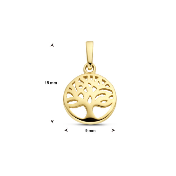 hanger levensboom 14K geelgoud - Afbeelding 4