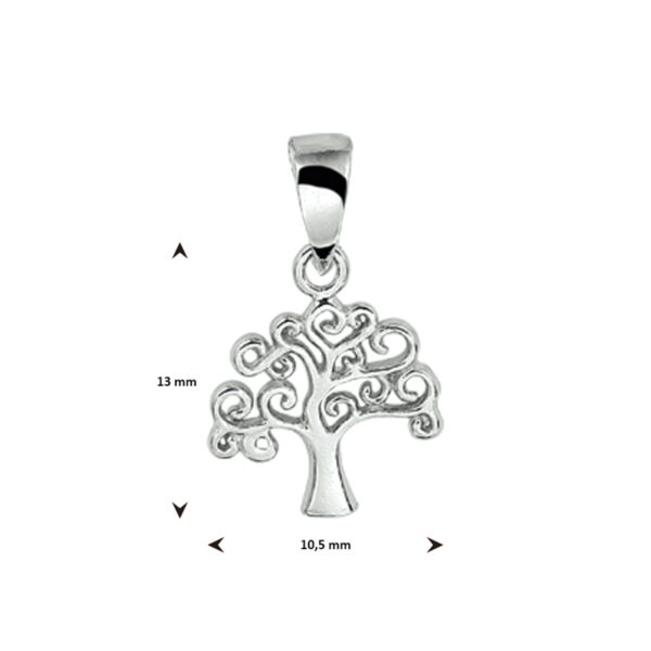 hanger levensboom zilver gerhodineerd - Afbeelding 2