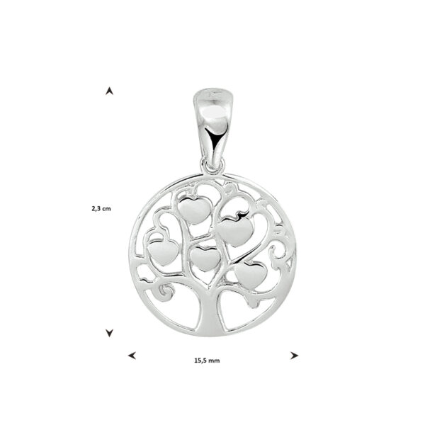 hanger levensboom zilver gerhodineerd - Afbeelding 3