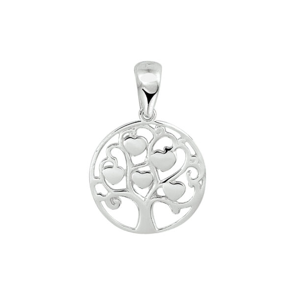 hanger levensboom zilver gerhodineerd