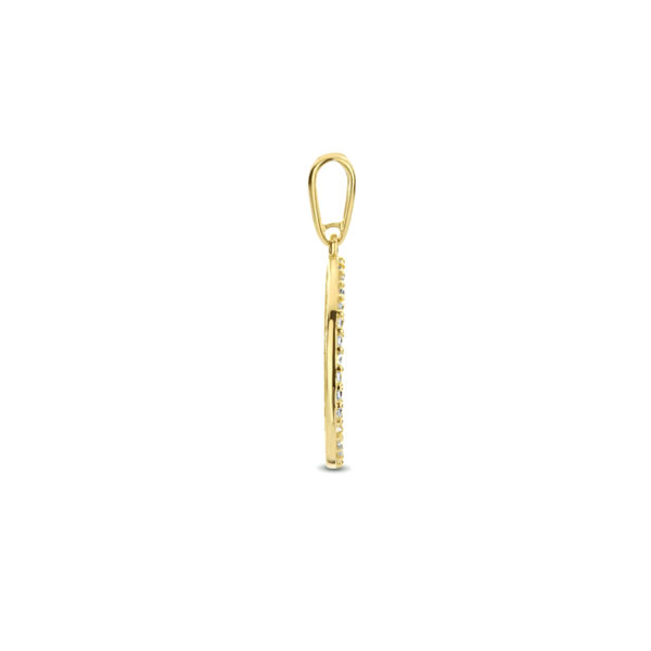 hanger levensboom zirkonia 14K geelgoud - Afbeelding 3