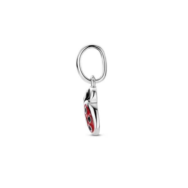 hanger lieveheersbeestje emaille zilver gerhodineerd - Afbeelding 3