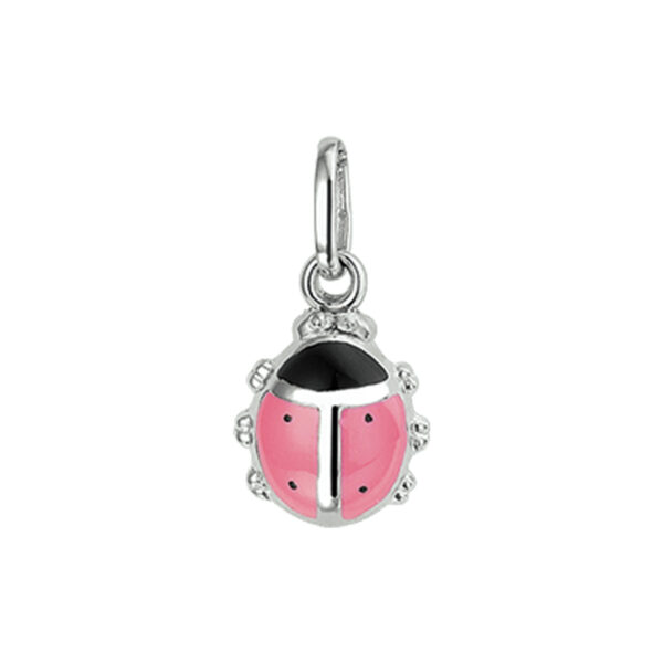 hanger lieveheersbeestje zilver gerhodineerd