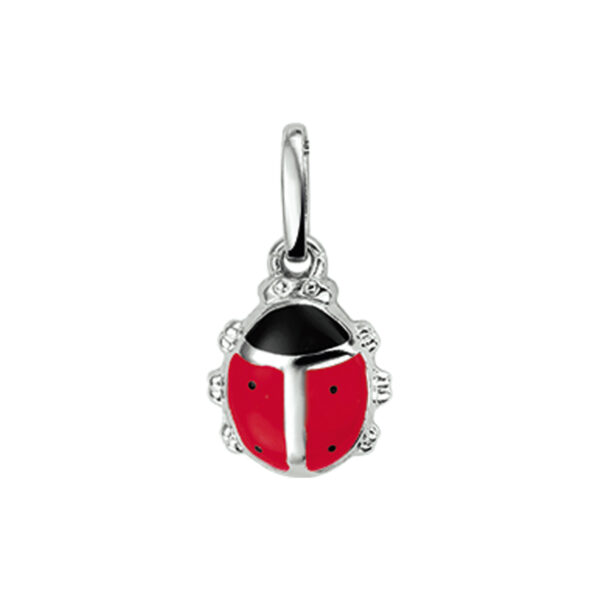 hanger lieveheersbeestje zilver gerhodineerd