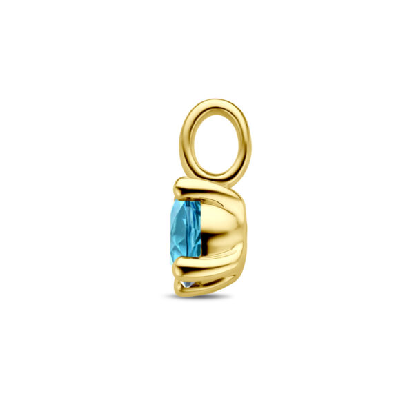 hanger london blue topaas 14K geelgoud - Afbeelding 3