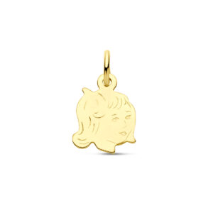 hanger meisje 15 x 11 mm 14K geelgoud