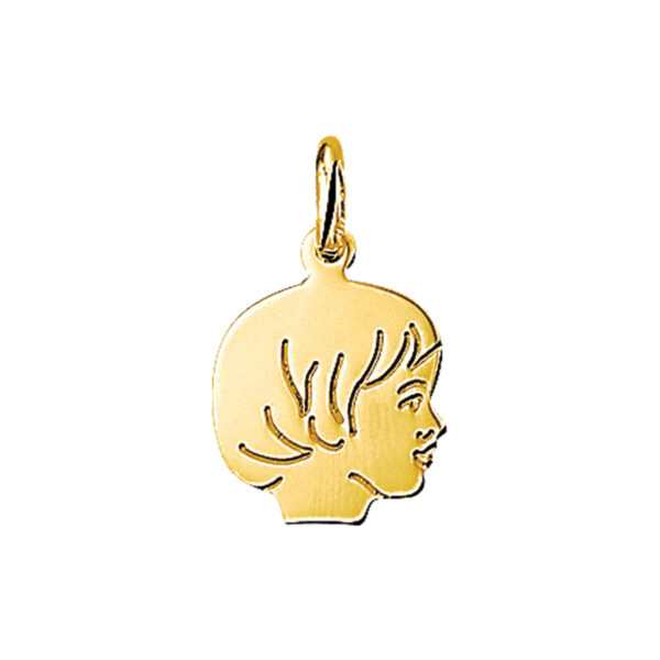 hanger meisje 15 x 12 mm 14K geelgoud