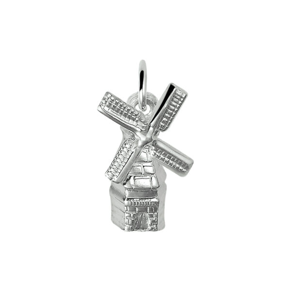 hanger molen beweegbaar zilver wit