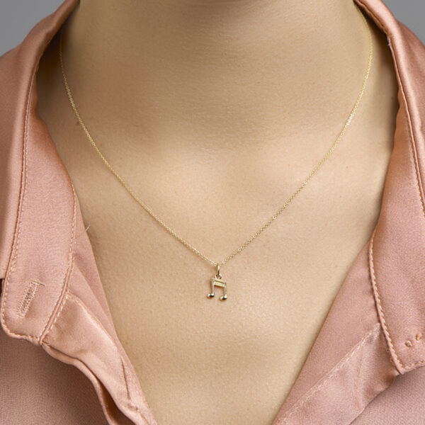 hanger muzieknoot 14K geelgoud - Afbeelding 2
