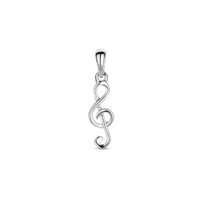 hanger muzieknoot 22 mm zilver gerhodineerd