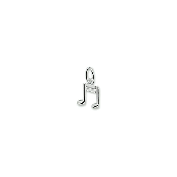 hanger muzieknoot zilver gerhodineerd