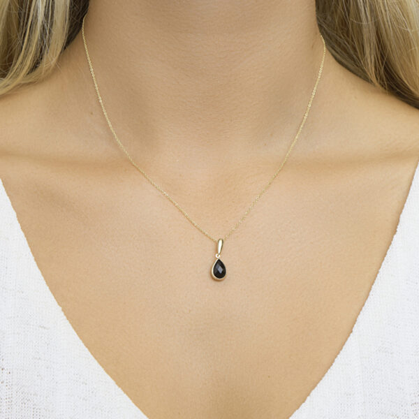 hanger onyx 14K geelgoud - Afbeelding 2